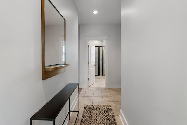 1708A 7th Ave N, Nashville, TN 37208 - hallway featuring light tile patterned floors and recessed lighting