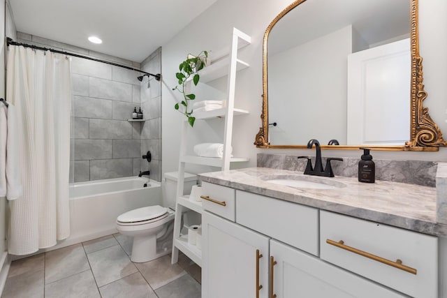 1708A 7th Ave N, Nashville, TN 37208 - full bath with vanity, shower / bath combo with shower curtain, and tile patterned flooring