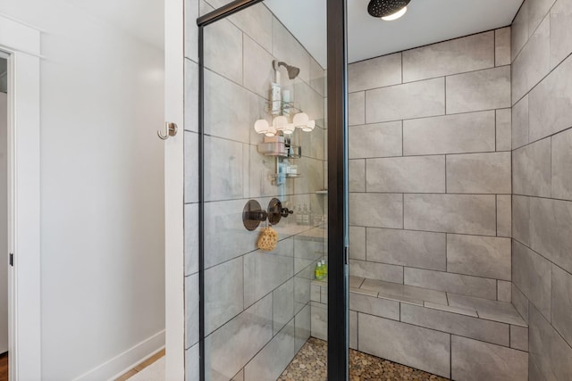 1708A 7th Ave N, Nashville, TN 37208 - bathroom with a shower stall and baseboards