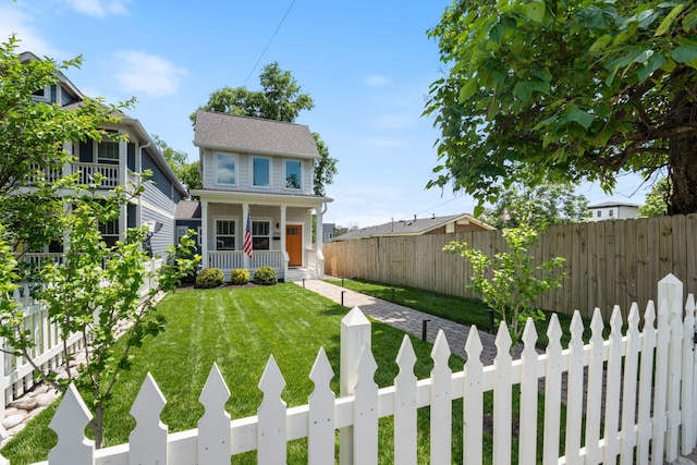 1708A 7th Ave N, Nashville, TN 37208 - view of front of house with covered porch and a fenced backyard