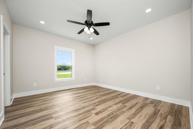 223 Patriot Ln, Estill Springs, TN 37330 - unfurnished bedroom featuring wood finished floors, recessed lighting, and ceiling fan