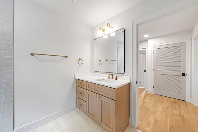 1516 Forest Ave, Nashville, TN 37206 - bathroom featuring vanity and wood finished floors