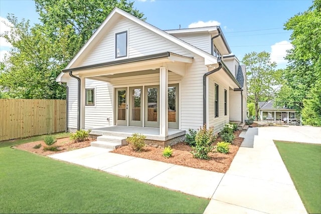 1516 Forest Ave, Nashville, TN 37206 - view of front of property with covered porch and french doors