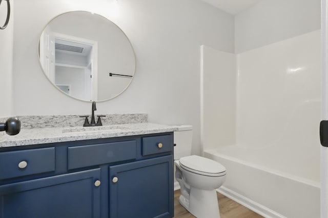2717 Cayuga Dr, Murfreesboro, TN 37130 - bathroom with vanity, wood finished floors, and shower / washtub combination