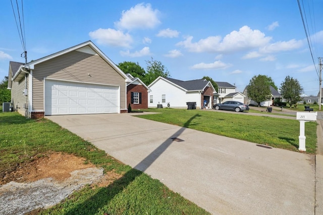2717 Cayuga Dr, Murfreesboro, TN 37130 - view of front of home featuring driveway, a front yard, and an attached garage