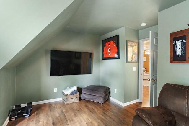 2507 Patricia Cir, Murfreesboro, TN 37128 - sitting room featuring wood finished floors and lofted ceiling