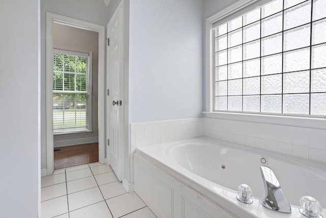 2507 Patricia Cir, Murfreesboro, TN 37128 - bathroom with a whirlpool tub and tile patterned floors