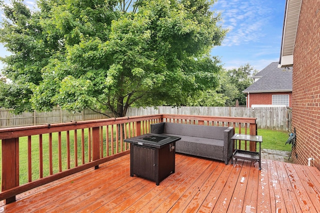 2507 Patricia Cir, Murfreesboro, TN 37128 - deck featuring a fenced backyard and an outdoor hangout area