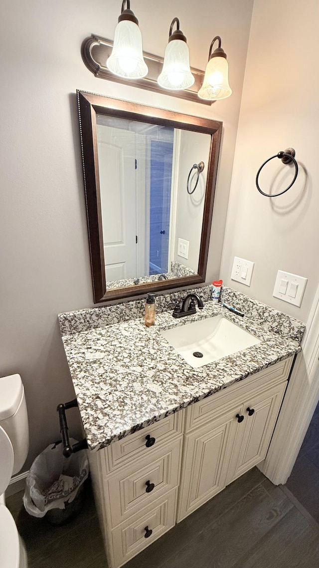 899 Sneed Blvd, Lafayette, TN 37083 - bathroom featuring vanity and wood finished floors