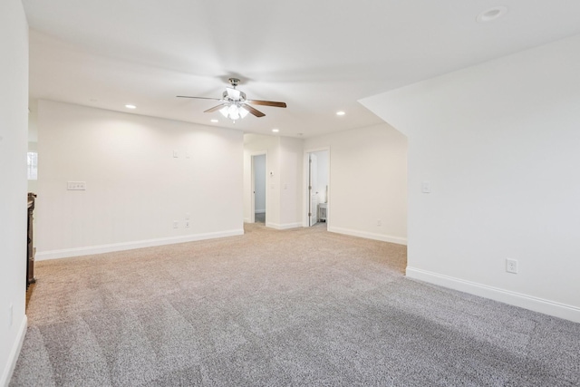 6807 Kew Gdn, Smyrna, TN 37167 - spare room featuring a ceiling fan, recessed lighting, and light carpet