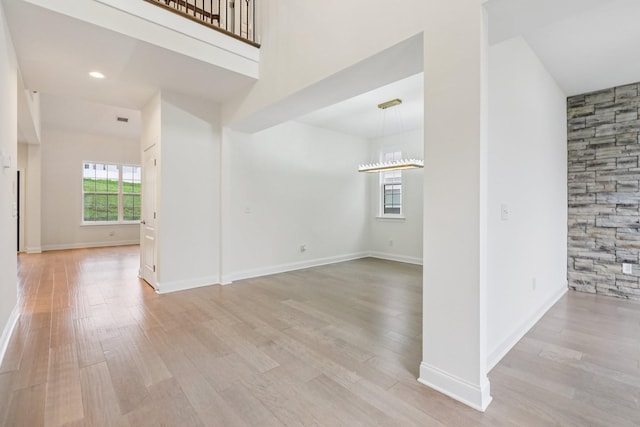 6807 Kew Gdn, Smyrna, TN 37167 - unfurnished living room featuring light wood-style flooring and recessed lighting
