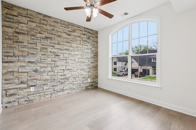 6807 Kew Gdn, Smyrna, TN 37167 - empty room with ceiling fan and wood finished floors