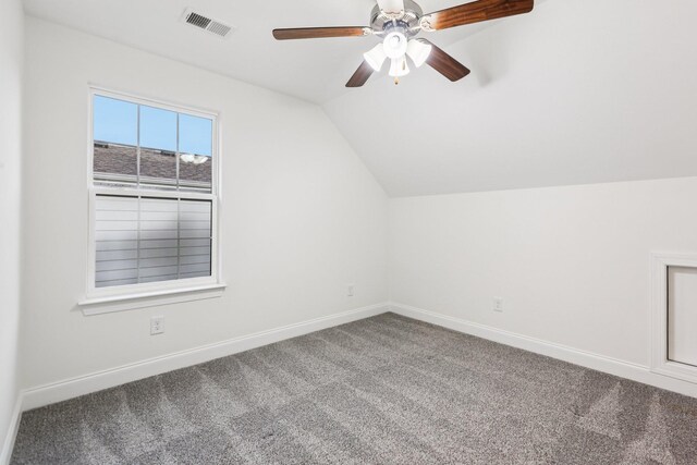 6807 Kew Gdn, Smyrna, TN 37167 - additional living space with carpet, lofted ceiling, and a ceiling fan