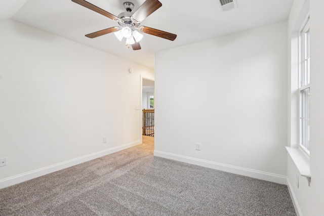 6807 Kew Gdn, Smyrna, TN 37167 - spare room featuring a ceiling fan, carpet flooring, and plenty of natural light