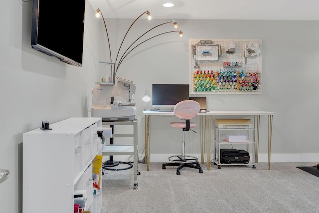 1924 Fairhaven Ln, Murfreesboro, TN 37128 - carpeted home office featuring baseboards