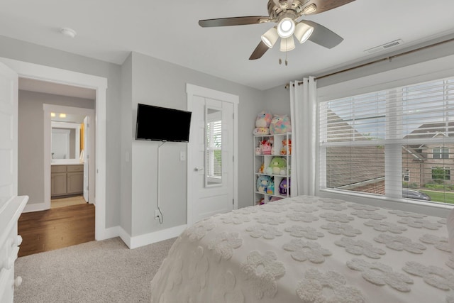 1924 Fairhaven Ln, Murfreesboro, TN 37128 - bedroom with carpet floors and a ceiling fan