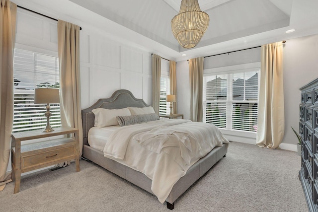 1924 Fairhaven Ln, Murfreesboro, TN 37128 - bedroom with carpet flooring, a chandelier, and recessed lighting