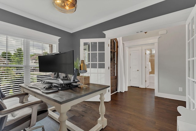 1924 Fairhaven Ln, Murfreesboro, TN 37128 - office area with wood finished floors and ornamental molding