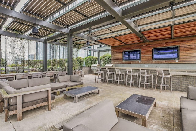 1212 Laurel St Unit 1106, Nashville, TN 37203 - view of patio / terrace featuring an outdoor hangout area and a grill
