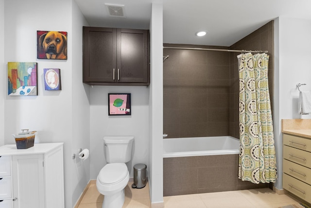 1212 Laurel St Unit 1106, Nashville, TN 37203 - bathroom with tiled shower / bath, tile patterned flooring, and vanity