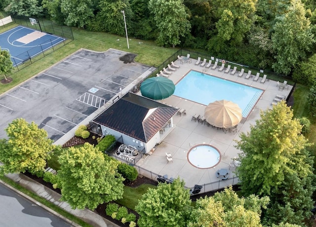1248 Hensfield Dr, Murfreesboro, TN 37128 - bird's eye view of a pool area