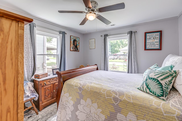 106 S Locust St S, Mount Pleasant, TN 38474 - bedroom with light wood finished floors and a ceiling fan