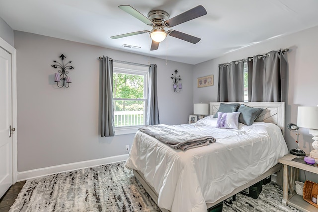 106 S Locust St S, Mount Pleasant, TN 38474 - bedroom featuring wood finished floors and a ceiling fan