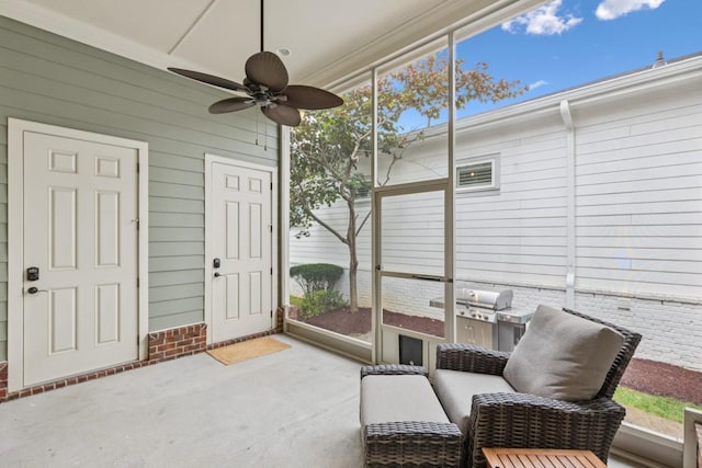 1322 Jewell Ave, Franklin, TN 37064 - sunroom with a ceiling fan and healthy amount of natural light