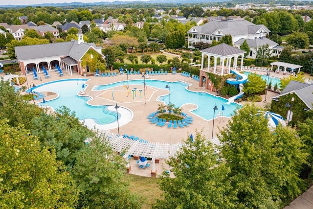 1322 Jewell Ave, Franklin, TN 37064 - community pool featuring a water slide, a gazebo, and a pergola