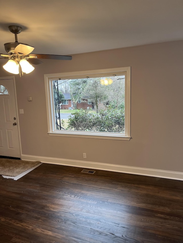 918 Velma Ln, Murfreesboro, TN 37129 - foyer featuring plenty of natural light, dark wood finished floors, and ceiling fan