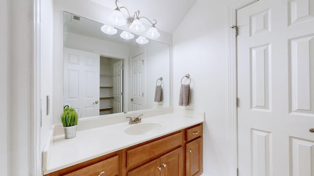 3325 Geneva Dr, Murfreesboro, TN 37128 - bathroom with vanity and vaulted ceiling