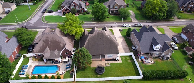 3325 Geneva Dr, Murfreesboro, TN 37128 - aerial perspective of suburban area featuring a pool and property boundaries highlighted