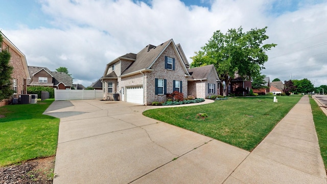 3325 Geneva Dr, Murfreesboro, TN 37128 - traditional-style house featuring brick siding, concrete driveway, a garage, a residential view, and a shingled roof