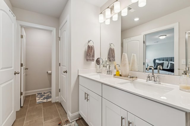 817 Arrington Way, Columbia, TN 38401 - bathroom with double vanity, tile patterned flooring, and connected bathroom