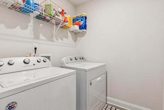 817 Arrington Way, Columbia, TN 38401 - washroom featuring independent washer and dryer and baseboards