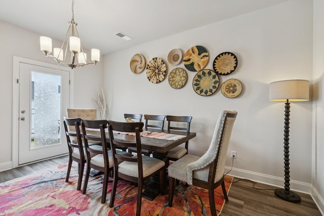 817 Arrington Way, Columbia, TN 38401 - dining room featuring wood finished floors and a chandelier