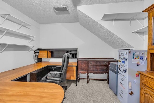 6434 Waconda Point Rd, Harrison, TN 37341 - carpeted home office with a textured ceiling