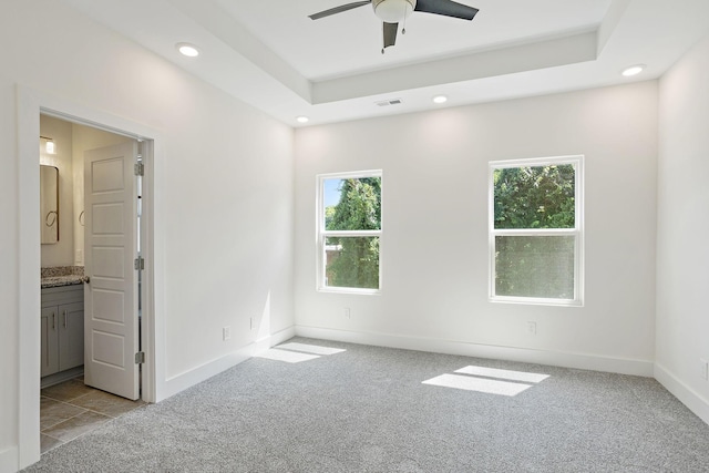 2140 18th Ave N, Nashville, TN 37208 - unfurnished bedroom with light colored carpet, recessed lighting, and ensuite bath