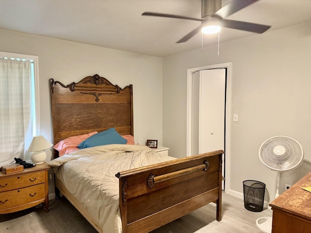 1812 13th St E, Chattanooga, TN 37404 - bedroom featuring wood finished floors and ceiling fan