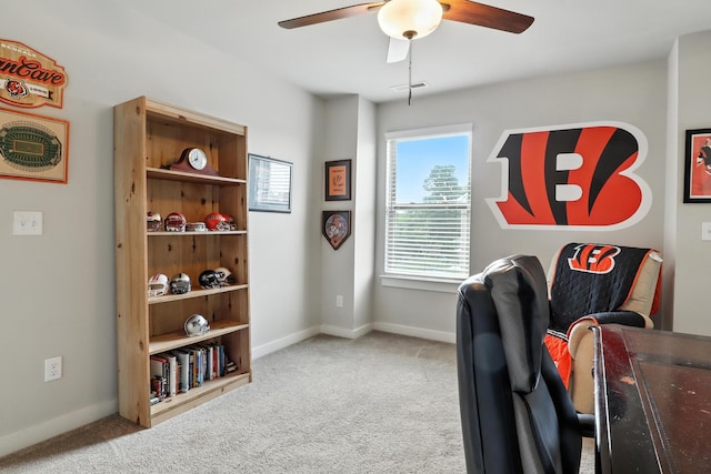 3154 Rift Ln, Murfreesboro, TN 37130 - carpeted office space featuring ceiling fan and baseboards