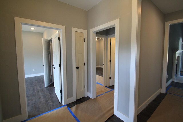 333 Brinkley Rd, Wartrace, TN 37183 - hallway featuring dark wood-style floors and baseboards
