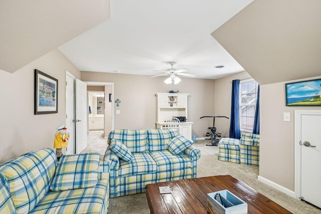 1011 Brixworth Dr, Thompsons Station, TN 37179 - living area with carpet and a ceiling fan