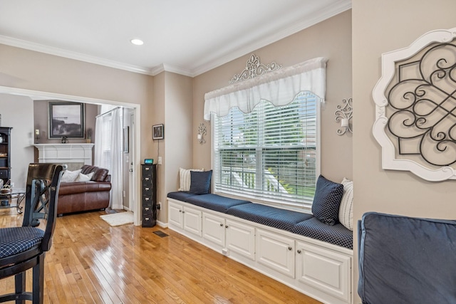 1011 Brixworth Dr, Thompsons Station, TN 37179 - office area with ornamental molding, light wood-style flooring, and recessed lighting