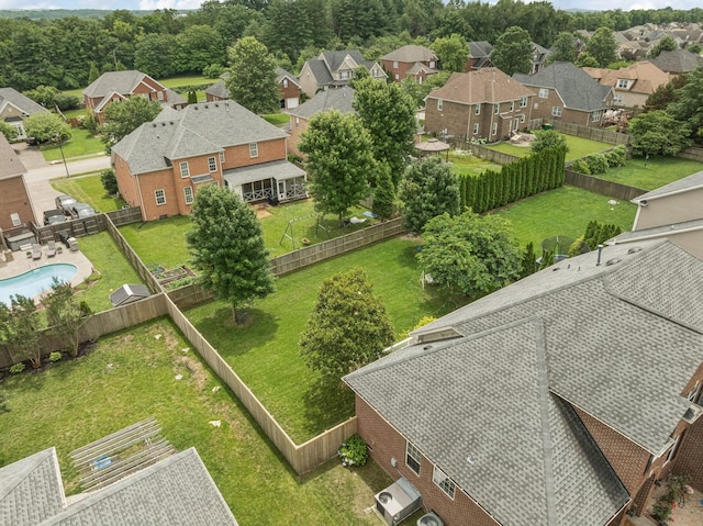 1011 Brixworth Dr, Thompsons Station, TN 37179 - aerial perspective of suburban area with a pool