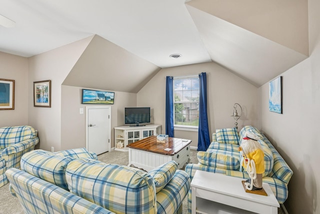 1011 Brixworth Dr, Thompsons Station, TN 37179 - living area with light carpet and lofted ceiling