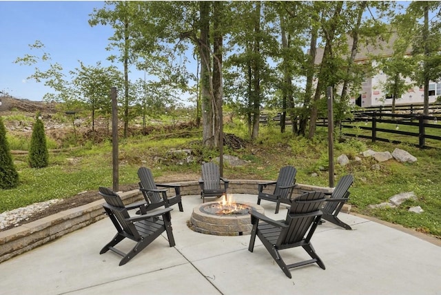718 Excalibur Ct, Smyrna, TN 37167 - view of patio with a fire pit