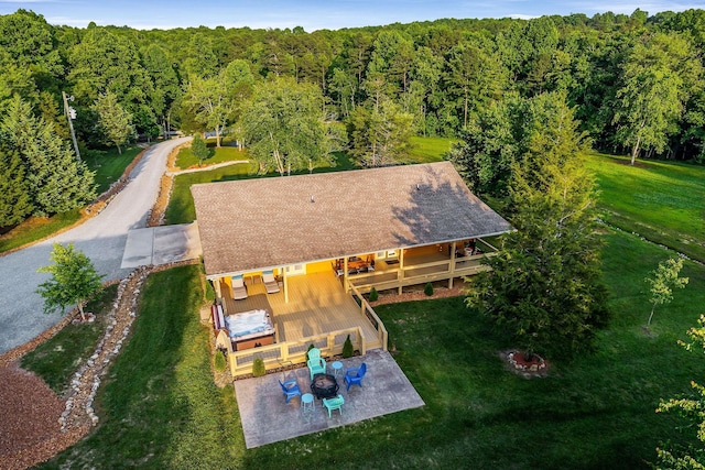 3121 Coon Hunter Lodge Rd, Jamestown, TN 38556 - view from above of property featuring a heavily wooded area
