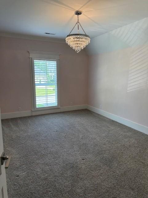 1430 Avellino Cir, Murfreesboro, TN 37130 - spare room with a chandelier and carpet flooring