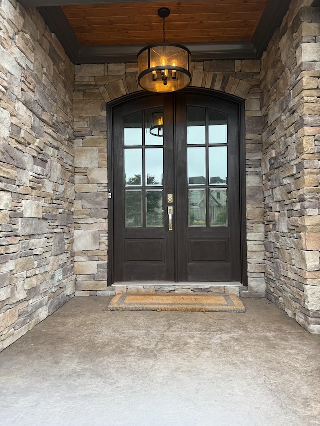 1430 Avellino Cir, Murfreesboro, TN 37130 - view of exterior entry featuring stone siding and french doors