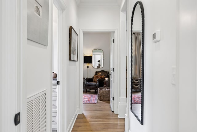 967 Nashs Nook, Columbia, TN 38401 - hallway featuring crown molding and light wood finished floors